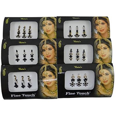 Banithani 6 Pack Différente Pleine De Indien Front Bindi Traditionnelle Tatouage Temporaire - Publicité Banithani 6 Pack Différente Pleine De Indien Front Bindi Traditionnelle Tatouage Temporaire - Publicité