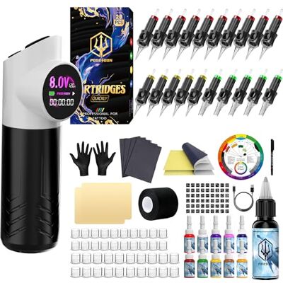 POSEIDON Stylo de Tatouage Design Panda avec Boutons Patte, Machine à Tatouer Sans Fil avec Pile, Encre, 20 Aiguilles Cartouche, 4 Modes Mémoire, Mode Normal/Pointillé, Écran LED,Fournitures Complètes - Publicité POSEIDON Stylo de Tatouage Design Panda avec Boutons Patte, Machine à Tatouer Sans Fil avec Pile, Encre, 20 Aiguilles Cartouche, 4 Modes Mémoire, Mode Normal/Pointillé, Écran LED,Fournitures Complètes - Publicité