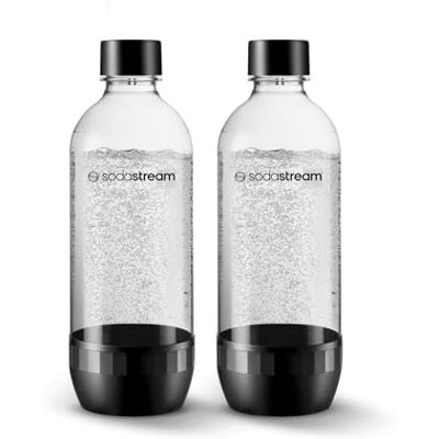 sodastream Lot de 2 bouteilles de gazéification DWS classiques en plastique Passe au lave-vaisselle Noir - Publicité sodastream Lot de 2 bouteilles de gazéification DWS classiques en plastique Passe au lave-vaisselle Noir - Publicité