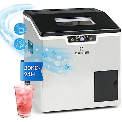 KLARSTEIN Machine a Glacons pour la Maison, Capacité de 3L, Fabrique Rapidement Jusqu'à 20kg de Glacons Concassée ou en Balles, Machine à Glaçons, Ice Maker avec Alarme Securité et Autonettoyante - Publicité KLARSTEIN Machine a Glacons pour la Maison, Capacité de 3L, Fabrique Rapidement Jusqu'à 20kg de Glacons Concassée ou en Balles, Machine à Glaçons, Ice Maker avec Alarme Securité et Autonettoyante - Publicité
