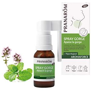 Pranarôm Aromaforce Spray Gorge Action 3 En 1 Aux Huiles Essentielles Menthe Poivrée Aid au soulagement de La Gorge Vegan 15 ml - Publicité