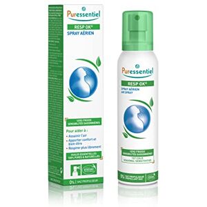 Puressentiel Resp OK Spray Aérien aux 19 Huiles Essentielles Aide à respirer plus librement Formule 100% d'origine naturelle Usage Atmosphérique 200 ml - Publicité