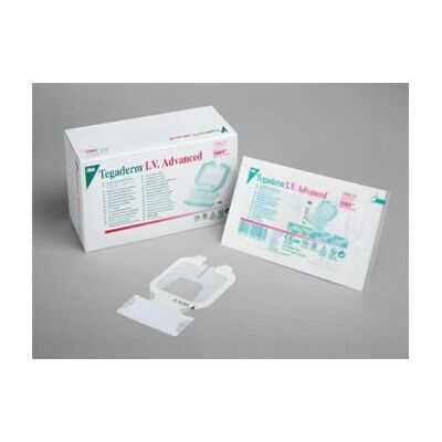 3M TEGADERM I.V. ADVANCED 6,5x7 cm pour les lignes périphériques - Publicité 3M TEGADERM I.V. ADVANCED 6,5x7 cm pour les lignes périphériques - Publicité