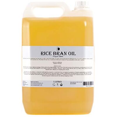 Mystic Moments Huile végétale de son de riz 5 litres Huile végétale de son de riz pour soins peau, cheveux, massage et formules cosmétiques. Publicité Mystic Moments Huile végétale de son de riz 5 litres Huile végétale de son de riz pour soins peau, cheveux, massage et formules cosmétiques. Publicité