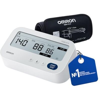 OMRON X3 Comfort AFib Tensiomètre Bras, Détection de l'AFib Appareil Tension Validé Cliniquement, Détection de la Fibrillation Auriculaire, Brassard Intelli Wrap, Mémoire 2 Utilisateurs - Publicité OMRON X3 Comfort AFib Tensiomètre Bras, Détection de l'AFib Appareil Tension Validé Cliniquement, Détection de la Fibrillation Auriculaire, Brassard Intelli Wrap, Mémoire 2 Utilisateurs - Publicité
