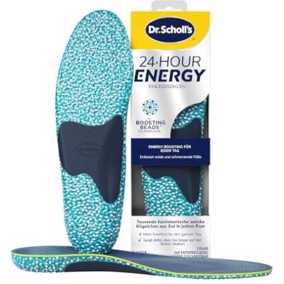 Dr. Scholl's Semelles énergétiques 24 heures – Redonne de l'énergie à chaque pas, soulage les pieds fatigués et endoloris grâce à la mousse à mémoire de forme, technologie Boosting-Beads, soutien de - Publicité Dr. Scholl's Semelles énergétiques 24 heures – Redonne de l'énergie à chaque pas, soulage les pieds fatigués et endoloris grâce à la mousse à mémoire de forme, technologie Boosting-Beads, soutien de - Publicité