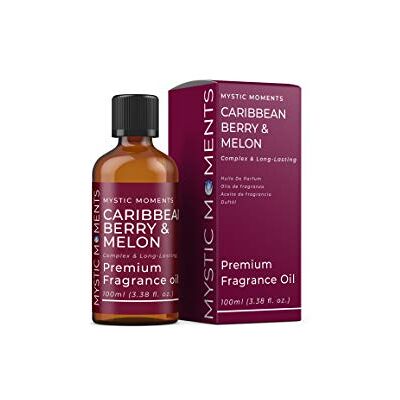 Mystic Moments Huile Parfumée Baie & Melon de Caraïbes 100ml Les notes de melon des Caraïbes créent un doux parfum tropical fruité pour bougies, savons, cire fondue et diffuseurs. Publicité Mystic Moments Huile Parfumée Baie & Melon de Caraïbes 100ml Les notes de melon des Caraïbes créent un doux parfum tropical fruité pour bougies, savons, cire fondue et diffuseurs. Publicité