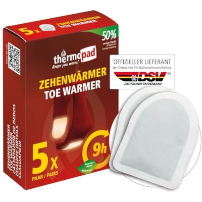 THERMOPAD Chauffe Orteils – L'ORIGINAL : 5, 10 ou 30 Paires de chaufferettes pour jusqu'à 9 Heures de Chaleur dans Tous Les Chaussures pour Les Chaussures de Ski et Les Bottes - Publicité THERMOPAD Chauffe Orteils – L'ORIGINAL : 5, 10 ou 30 Paires de chaufferettes pour jusqu'à 9 Heures de Chaleur dans Tous Les Chaussures pour Les Chaussures de Ski et Les Bottes - Publicité