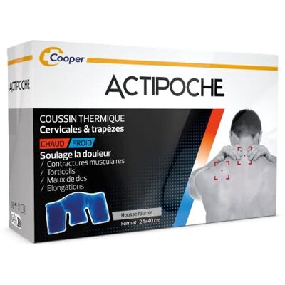 Cooper ACTIPOCHE Coussin thermique Thermothérapie Contractures musculaires et douleurs articulaires Cervicales et trapèzes Gel 1 unité - Publicité Cooper ACTIPOCHE Coussin thermique Thermothérapie Contractures musculaires et douleurs articulaires Cervicales et trapèzes Gel 1 unité - Publicité