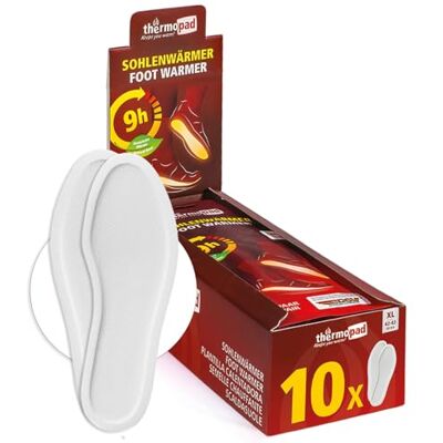 THERMOPAD Semelles chauffantes S-XXL – L'ORIGINAL : 10 Pairs de chaufferettes pour jusqu'à 9 Heures de Chaleur pour Les Chaussures de Ski et Les Bottes activé par l'air - Publicité THERMOPAD Semelles chauffantes S-XXL – L'ORIGINAL : 10 Pairs de chaufferettes pour jusqu'à 9 Heures de Chaleur pour Les Chaussures de Ski et Les Bottes activé par l'air - Publicité