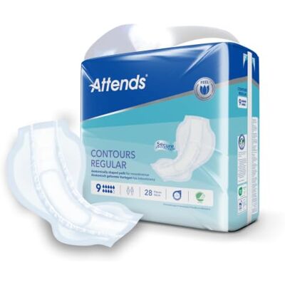 Attends Contours Regular 9 Pack de 28 Culottes - Publicité Attends Contours Regular 9 Pack de 28 Culottes - Publicité
