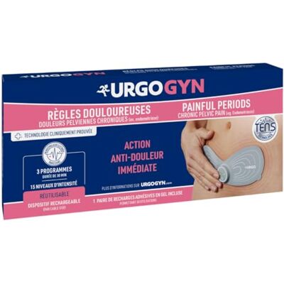URGOGYN Règles douloureuses douleurs pelviennes chroniques ex: endométriose Patch d'électrothérapie sans médicament Action antidouleur immédiate et durable Utilisable dès les premières règles - Publicité URGOGYN Règles douloureuses douleurs pelviennes chroniques ex: endométriose Patch d'électrothérapie sans médicament Action antidouleur immédiate et durable Utilisable dès les premières règles - Publicité
