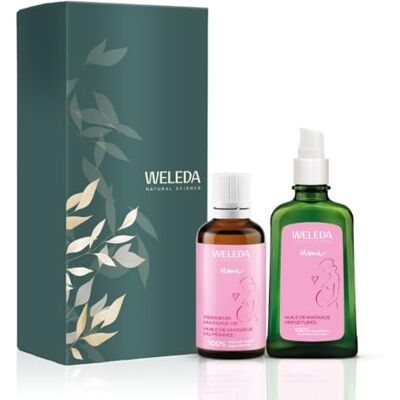 Weleda Duo Maternité – Huile Massage Périnée 50ml + Huile Anti-Vergetures 100ml – Nourrit, Assouplit, Prévient les Vergetures – Femmes Enceintes et Allaitantes – NATRUE – Vegan - Publicité Weleda Duo Maternité – Huile Massage Périnée 50ml + Huile Anti-Vergetures 100ml – Nourrit, Assouplit, Prévient les Vergetures – Femmes Enceintes et Allaitantes – NATRUE – Vegan - Publicité
