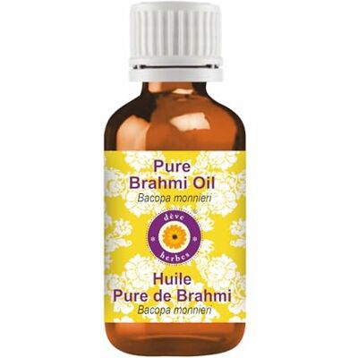 Deve Herbes Pure Brahmi Oil (Bacopa monnieri) 100% Naturel de Qualité Thérapeutique 50ml (1,69oz) - Publicité Deve Herbes Pure Brahmi Oil (Bacopa monnieri) 100% Naturel de Qualité Thérapeutique 50ml (1,69oz) - Publicité