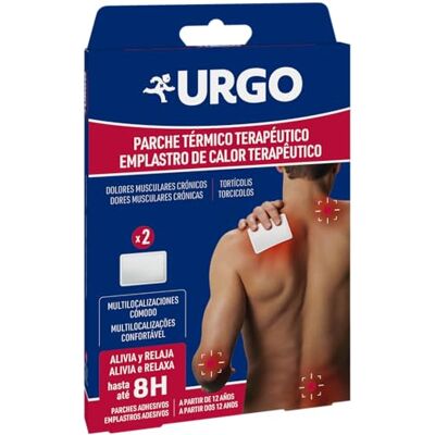Urgo Patch Thermique Thérapeutique Indiqué pour les douleurs musculaires et articulaires Boîte de 2 patchs de 10 cm x 13 cm - Publicité Urgo Patch Thermique Thérapeutique Indiqué pour les douleurs musculaires et articulaires Boîte de 2 patchs de 10 cm x 13 cm - Publicité