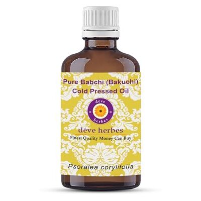 Deve Herbes Pure Huile de Babchi (Bakuchi) (Psoralea corylifolia) pressé à froid 50ml (1.69 oz) - Publicité Deve Herbes Pure Huile de Babchi (Bakuchi) (Psoralea corylifolia) pressé à froid 50ml (1.69 oz) - Publicité