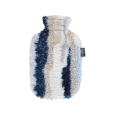 Fashy Bouillotte avec housse polaire aspect mamor, bleu, 2,0 l - Publicité Fashy Bouillotte avec housse polaire aspect mamor, bleu, 2,0 l - Publicité