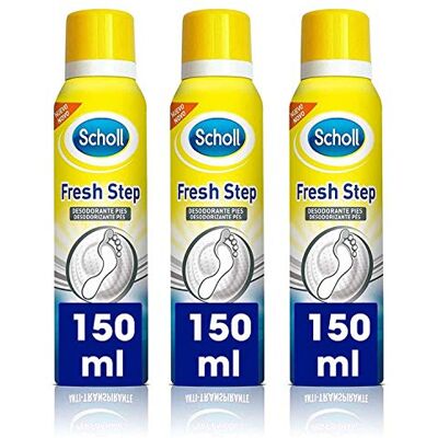 Scholl Lot de 3 désodorisants pour pieds Fresh Step Antitranspirant - Publicité Scholl Lot de 3 désodorisants pour pieds Fresh Step Antitranspirant - Publicité