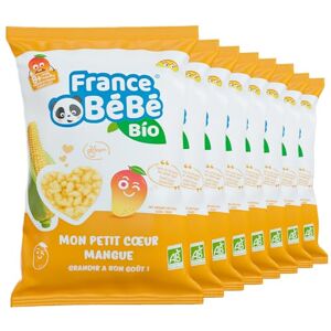 FRANCE BéBé BIO Biscuit Petit coeur de maïs soufflé Mangue Vegan Lot 8 sachets de 30g - Publicité FRANCE BéBé BIO Biscuit Petit coeur de maïs soufflé Mangue Vegan Lot 8 sachets de 30g - Publicité