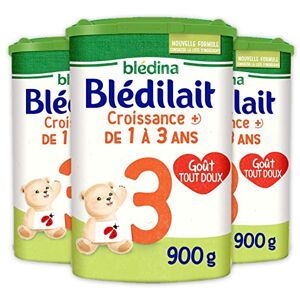 Blédina Blédilait Croissance 3+ Lait en Poudre pour Bébé, 3 x 900g - Publicité Blédina Blédilait Croissance 3+ Lait en Poudre pour Bébé, 3 x 900g - Publicité