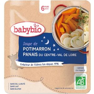 Babybio Bonne Nuit Soupe de Potimarron de la Drôme Panais 190 g 6+ Mois - Publicité