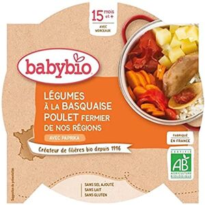 BabyBio Assiette Légumes à la Basquaise/Poulet Fermier du Poitou 15+ Mois 260 g - Publicité