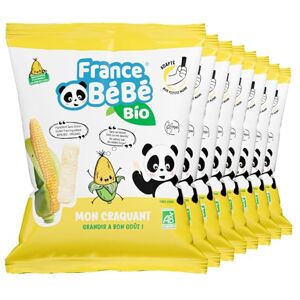 FRANCE BéBé BIO Biscuit de maïs soufflé BIO Mon Craquant Vegan Lot 8 sachets de 20g - Publicité FRANCE BéBé BIO Biscuit de maïs soufflé BIO Mon Craquant Vegan Lot 8 sachets de 20g - Publicité