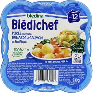 Blédina Bledina Blédichef Purée Épinards et Saumon Dès 12 Mois, 230g - Publicité Blédina Bledina Blédichef Purée Épinards et Saumon Dès 12 Mois, 230g - Publicité