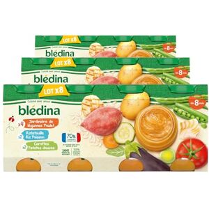 Blédina Petits Pots pour bébé, Dès 8 Mois, Légumes Poulet / Ratatouille Riz Colin / Carotte Patate Douce, 24x200g (3 packs) - Publicité Blédina Petits Pots pour bébé, Dès 8 Mois, Légumes Poulet / Ratatouille Riz Colin / Carotte Patate Douce, 24x200g (3 packs) - Publicité