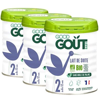 Good Goût BIO Lait Infantile en poudre 2ème Âge 800 g de 6 à 12 Mois lot de 3 - Publicité Good Goût BIO Lait Infantile en poudre 2ème Âge 800 g de 6 à 12 Mois lot de 3 - Publicité