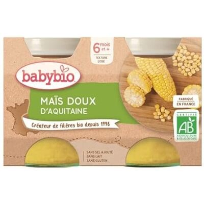Babybio Aliments Bio Maïs Doux - 2 Petits Pots 130g - Publicité Babybio Aliments Bio Maïs Doux - 2 Petits Pots 130g - Publicité