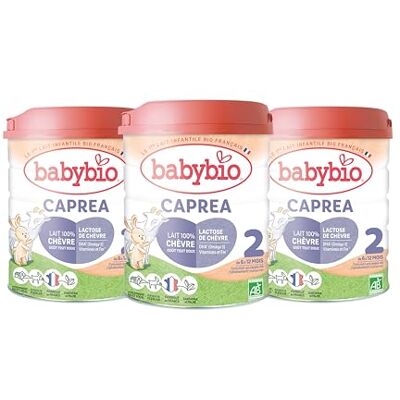 Babybio Lait Infantile Caprea 2ème Âge 800g Au lait de chèvre dès 6 Mois BIO Fabriqué en France Sans Huile de Palme Lot de 3 - Publicité Babybio Lait Infantile Caprea 2ème Âge 800g Au lait de chèvre dès 6 Mois BIO Fabriqué en France Sans Huile de Palme Lot de 3 - Publicité