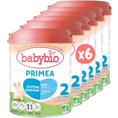 Babybio Lait Infantile Primea 2ème Âge 800g dès 6 Mois BIO Fabriqué en France Sans Huile de Palme Lot de 6 - Publicité Babybio Lait Infantile Primea 2ème Âge 800g dès 6 Mois BIO Fabriqué en France Sans Huile de Palme Lot de 6 - Publicité