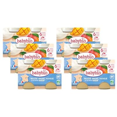 Babybio Petits Pots Brassé Brebis Mangue 2x130g 6+ mois Lot de 6 BIO - Publicité Babybio Petits Pots Brassé Brebis Mangue 2x130g 6+ mois Lot de 6 BIO - Publicité