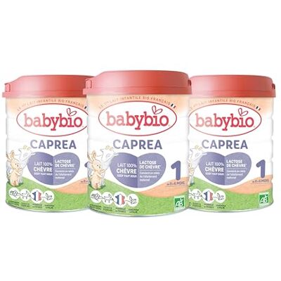 Babybio Lait Infantile Caprea 1er Âge 800g Au lait de chèvre de 0 à 6 Mois BIO Fabriqué en France Sans Huile de Palme Lot de 3 - Publicité Babybio Lait Infantile Caprea 1er Âge 800g Au lait de chèvre de 0 à 6 Mois BIO Fabriqué en France Sans Huile de Palme Lot de 3 - Publicité