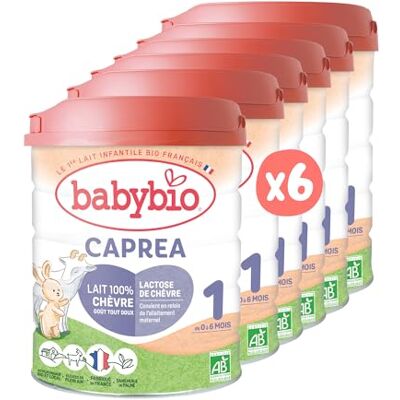 Babybio Lait Infantile Caprea 1er Âge 800g Au lait de chèvre de 0 à 6 Mois BIO Fabriqué en France Sans Huile de Palme Lot de 6 - Publicité Babybio Lait Infantile Caprea 1er Âge 800g Au lait de chèvre de 0 à 6 Mois BIO Fabriqué en France Sans Huile de Palme Lot de 6 - Publicité