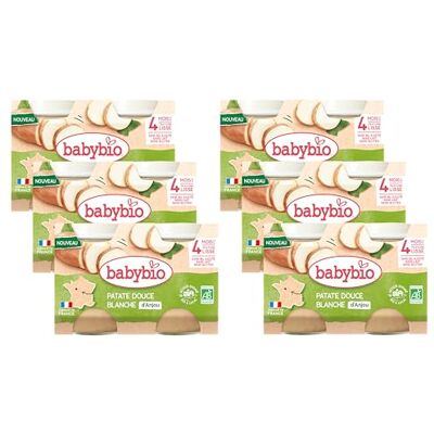 Babybio Petits pots Patate douce blanche d'Anjou 2 x 130g Lot de 6 BIO - Publicité Babybio Petits pots Patate douce blanche d'Anjou 2 x 130g Lot de 6 BIO - Publicité