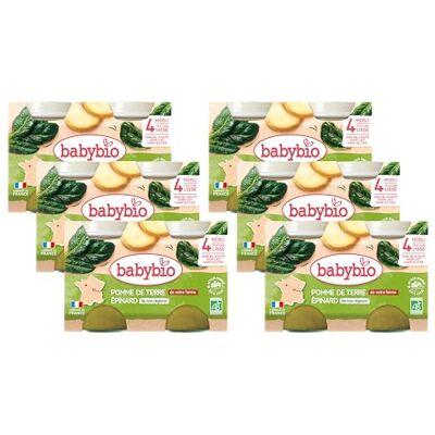 Babybio Petits Pots Pomme de Terre du Val de Loire Epinard 2x130 g 4+ Mois BIO Lot de 6 - Publicité Babybio Petits Pots Pomme de Terre du Val de Loire Epinard 2x130 g 4+ Mois BIO Lot de 6 - Publicité