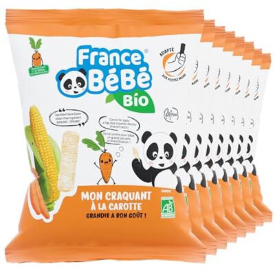 FRANCE BéBé BIO Biscuit de maïs soufflé à la carotte BIO Vegan Lot 8 sachets de 20g - Publicité FRANCE BéBé BIO Biscuit de maïs soufflé à la carotte BIO Vegan Lot 8 sachets de 20g - Publicité