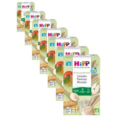 HiPP Matins Gourmands Céréales Pommes Biscuits Dès 8 Mois 7x250g BIOLOGIQUE - Publicité HiPP Matins Gourmands Céréales Pommes Biscuits Dès 8 Mois 7x250g BIOLOGIQUE - Publicité