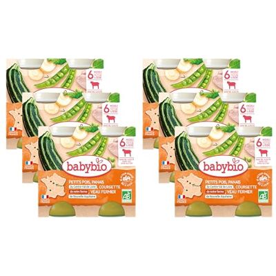 Babybio Petits Pots Petits Pois Panais du centre-Val de Loire Courgette de Notre ferme Veau Fermier de Nouvelle Aquitaine 2x200 g 6+ Mois Lot de 6 - Publicité Babybio Petits Pots Petits Pois Panais du centre-Val de Loire Courgette de Notre ferme Veau Fermier de Nouvelle Aquitaine 2x200 g 6+ Mois Lot de 6 - Publicité