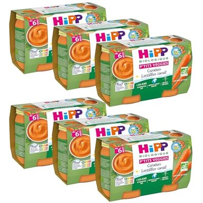 HiPP P'tits Veggies Carottes Lentilles Corail Pots 2x125g Lot de 6 BIOLOGIQUE - Publicité HiPP P'tits Veggies Carottes Lentilles Corail Pots 2x125g Lot de 6 BIOLOGIQUE - Publicité