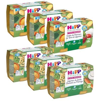 HiPP P'tits Veggies 2 Variétés dès 8 Mois Pots 2x 190g Lot de 6 BIOLOGIQUE - Publicité HiPP P'tits Veggies 2 Variétés dès 8 Mois Pots 2x 190g Lot de 6 BIOLOGIQUE - Publicité