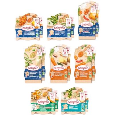 Babybio Pack 2 semaines Repas du midi & Repas du soir – 8-12+ mois BIO - Publicité Babybio Pack 2 semaines Repas du midi & Repas du soir – 8-12+ mois BIO - Publicité