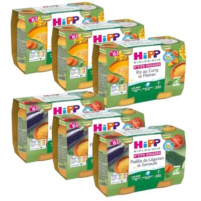 HiPP P'tits Veggies 2 Variétés dès 6 Mois Pots 2x 190g Lot de 6 BIOLOGIQUE - Publicité HiPP P'tits Veggies 2 Variétés dès 6 Mois Pots 2x 190g Lot de 6 BIOLOGIQUE - Publicité