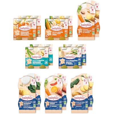 Babybio Pack 2 semaines Repas du midi & Repas du soir – 8+ mois - Publicité Babybio Pack 2 semaines Repas du midi & Repas du soir – 8+ mois - Publicité