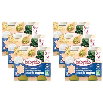 Babybio Petits pots Pâtes perles Epinard & Fromage de chèvre avec morceaux BIO 8+ mois 2x200g Lot de 6 - Publicité Babybio Petits pots Pâtes perles Epinard & Fromage de chèvre avec morceaux BIO 8+ mois 2x200g Lot de 6 - Publicité