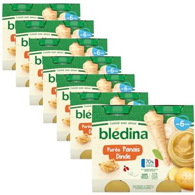 Blédina Petits pots pour bébé Purée Panais Dinde 70% d'ngrédients Français Dès 6 mois 12 pots de 200g - Publicité Blédina Petits pots pour bébé Purée Panais Dinde 70% d'ngrédients Français Dès 6 mois 12 pots de 200g - Publicité