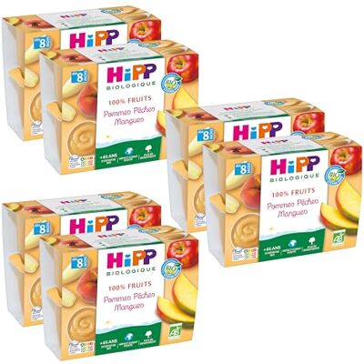 HiPP 100% Fruits Pommes Pêches Mangues Coupelles 4 x 100 g Lot de 6- BIOLOGIQUE - Publicité HiPP 100% Fruits Pommes Pêches Mangues Coupelles 4 x 100 g Lot de 6- BIOLOGIQUE - Publicité