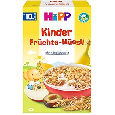 HiPP Muesli Bio aux Fruits +10 mois - Céréales pour bébé - Publicité HiPP Muesli Bio aux Fruits +10 mois - Céréales pour bébé - Publicité